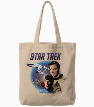 Star Trek Original Series Vintage Enterprise Tote Bags - Natural