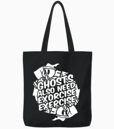 Halloween Funny Tote Bags - Black