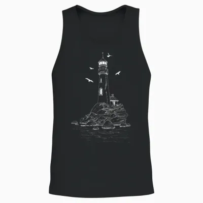 Leuchtturm Meer Licht Möwen Küste Hafen Maritim - Leuchtturm Unisex Tank Top - Black