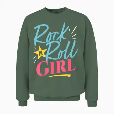 Rock N Roll Girl Purple Darla Purple T-Shirt, Purple Unisex Sweatshirt - Military Green