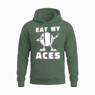 Tennis Funny Unisex Hoodie - Military Green