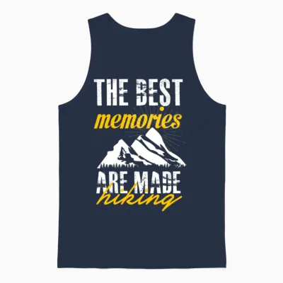 The Best Memories Are Made Hiking Unisex Tank Top - Navy