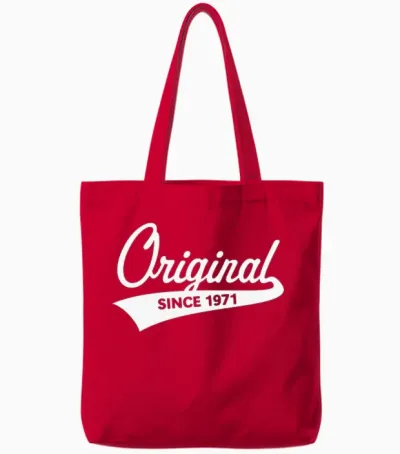 Original Since 1971 (year of Birth, Birthday / W) Tote Bags - Red