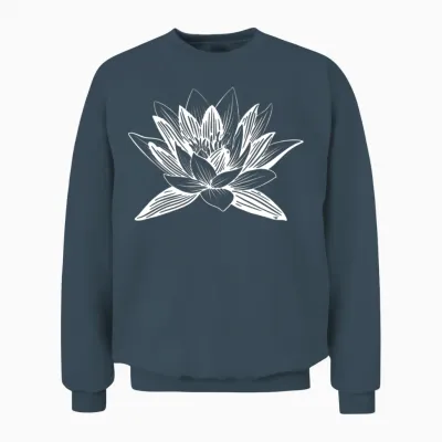 Lotus Flower Lotus Flower Asian Wellness Symbol Unisex Sweatshirt - Dark Heather