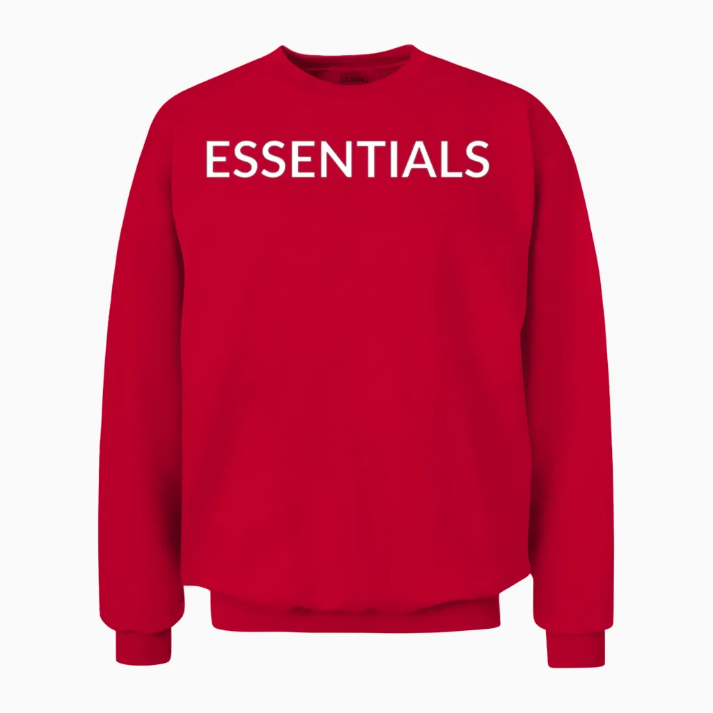 Essentials Unisex Sweatshirt in Red