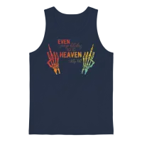 Even Savage Bitches Go to Heaven Funny-Jelly Roll Unisex Tank Top - Navy – 1