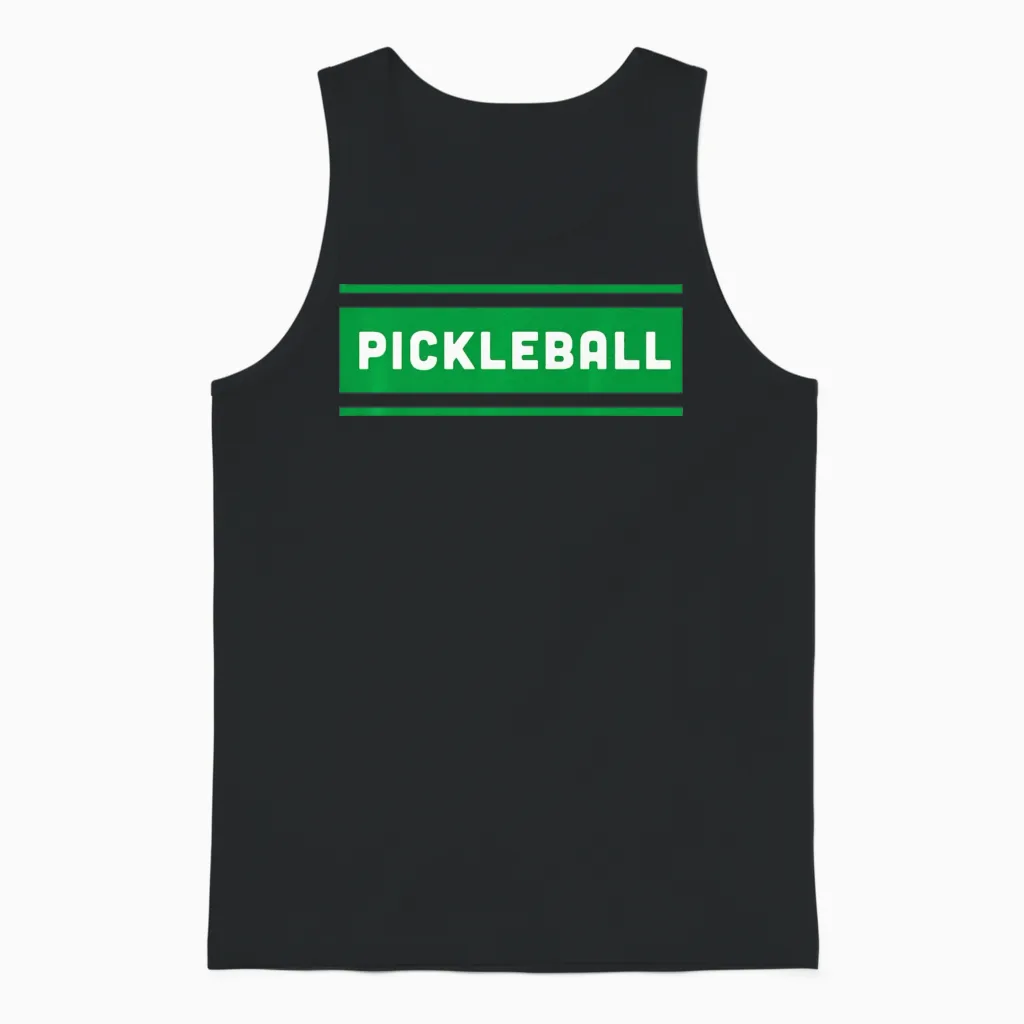 Classic Cool Retro Pickleball Unisex Tank Top in Black