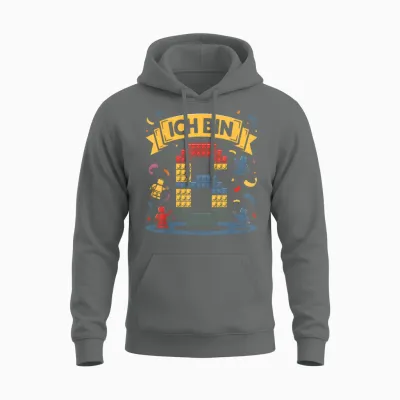 Ich Bin 6 Bausteine 6 Geburtstag Jungen Mädchen Geburtstag Unisex Hoodie - Graphite Heather