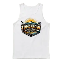 Tomorrow Looks Good on You Unisex Tank Top - White – 1