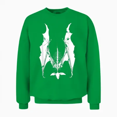 Grunge Horror Bat Pastel Goth Gothic Creepy Weirdcore Punk Unisex Sweatshirt - Irish Green
