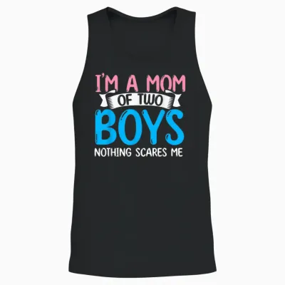 Mutter Familien Mama Sohn Junge Muttertag Lustiges Mama Unisex Tank Top - Black