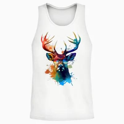 Hirsch Unisex Tank Top - White