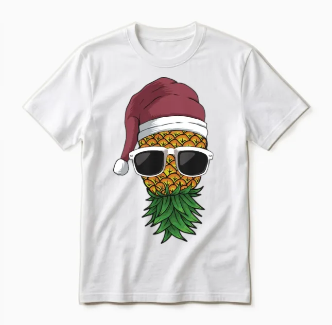 Funny Swinger Party Christmas Cartoon Unisex T-Shirt in White