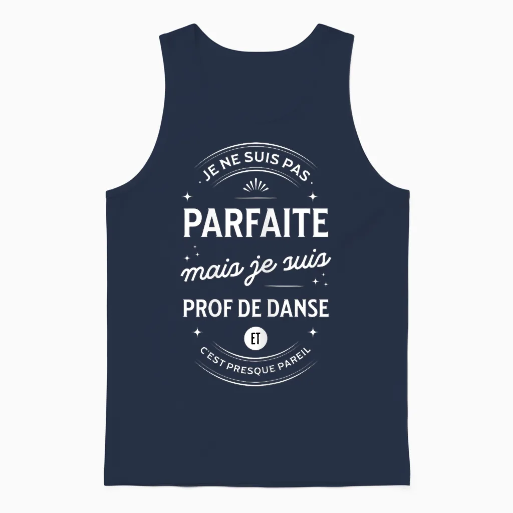 Gift Idea Dance Teacher Humor Dancer Woman T-Shirt, Black, Female X-Small Unisex Tank Top in Navy