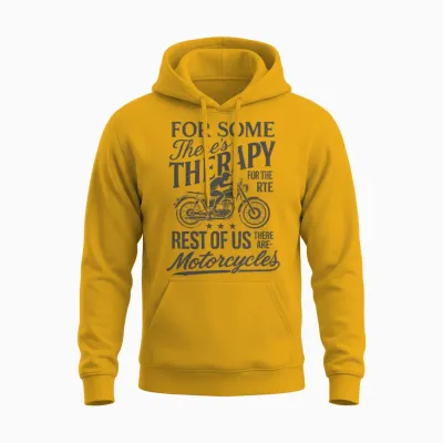 Therapy on Two Wheels Unisex Hoodie - Gold