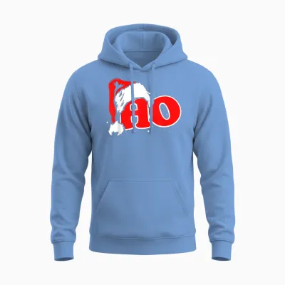 Funny, Retro, Ho, Christmas, Santa Where My Hos At, Group Unisex Hoodie - Carolina Blue