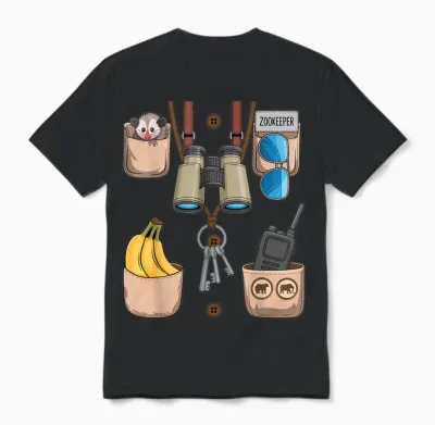 Zookeeper Costume Halloween Unisex T-Shirt - Black
