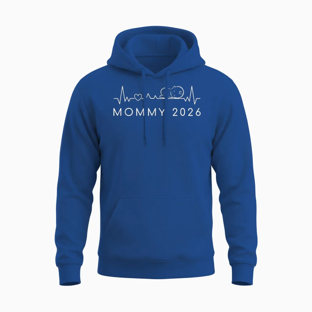 Mommy 2026 Baby Ankündigung for Soon to Be World's Best Mom Unisex Hoodie in Royal