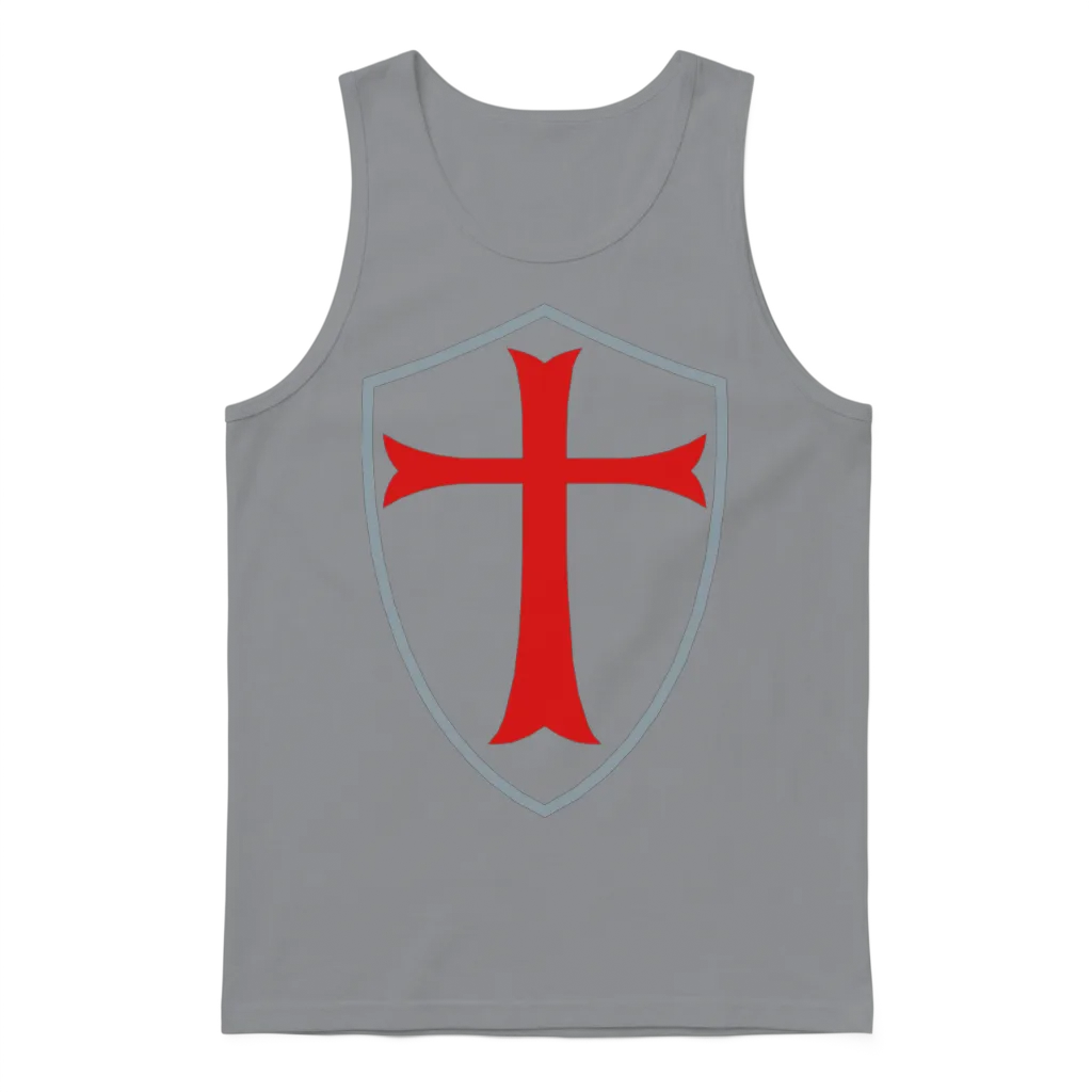 Knights Templar Shield Unisex Tank Top - Sport Grey