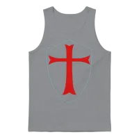 Knights Templar Shield Unisex Tank Top - Sport Grey – 1