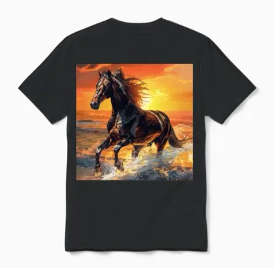 Horse Unisex T-Shirt - Black