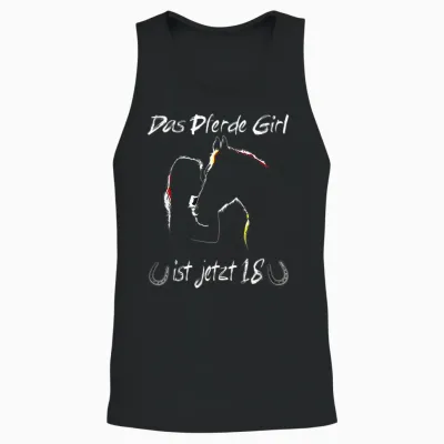 18 Geburtstag Pferde Mädchen Unisex Tank Top - Black
