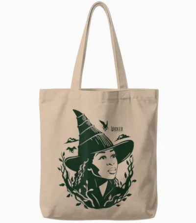Wicked: for Good Elphaba Gauze Tote Bags - Natural