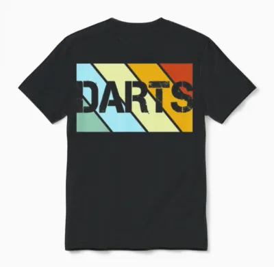 Darts Retro Unisex T-Shirt - Black