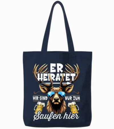 Junggesellenabschied Männer T-Shirt Polterabend Jga Männer Tote Bags - Navy