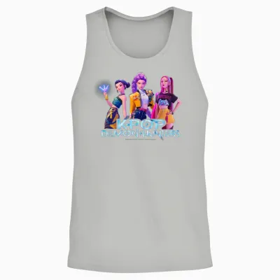 Kpop Demon Hunters Huntrix Group Officially Licensed Unisex Tank Top - Ash