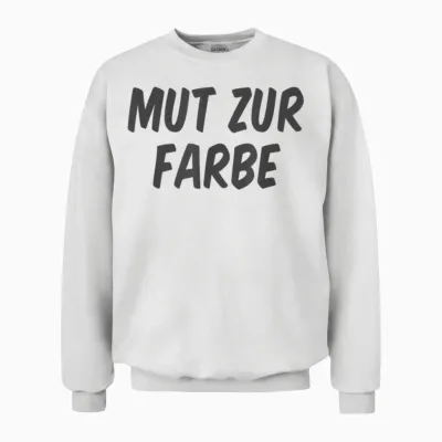 Mut Zur Farbe Unisex Sweatshirt - White