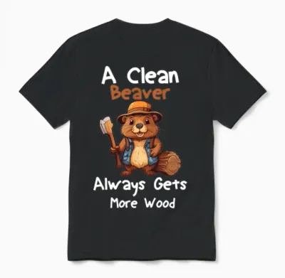 A Clean Beaver Always Gets More Wood Unisex T-Shirt - Black