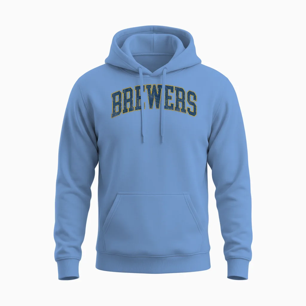 Vintage Brewers Retro Classic Gifts for Men Women Unisex Hoodie in Carolina Blue