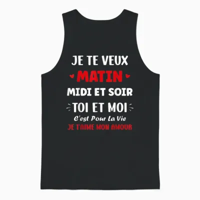 Couple You Is the Love of My Life I Love You My Love Unisex Tank Top - Black