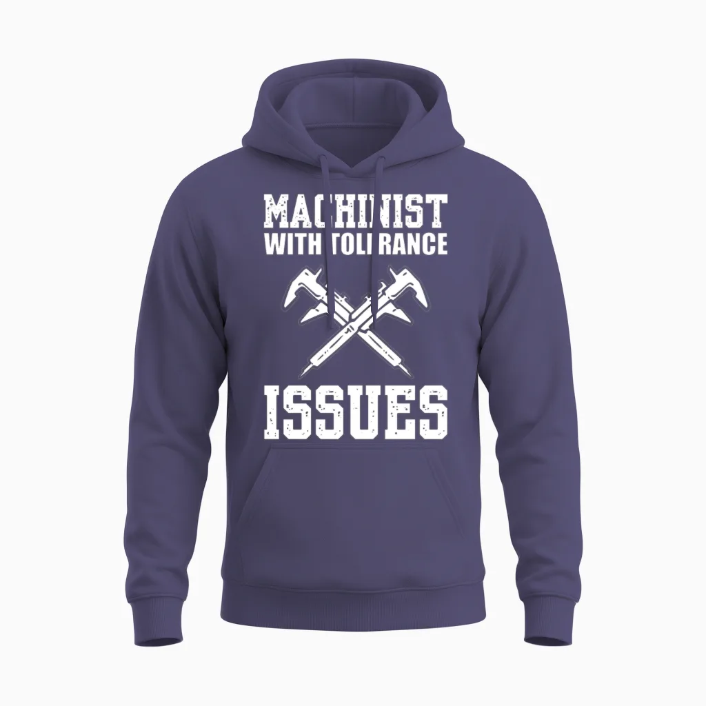 Funny Machinist Machining Supervisor Unisex Hoodie in Heather Sport Dark Navy