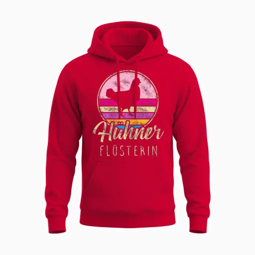 Chicken Whisperess Farm Poultry Farm Farmwoman Farmer T-Shirt, Black Unisex Hoodie - Red