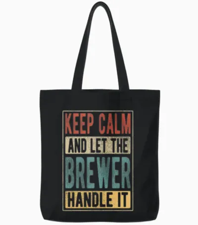 Brewer Retro Gift Tote Bags - Black