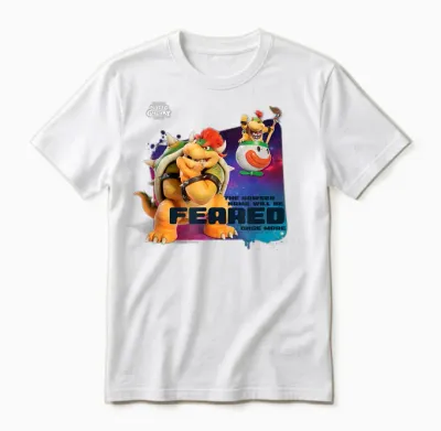 The Super Mario Galaxy Movie Bowser Feared Unisex T-Shirt - White