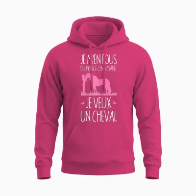 I Want a Horse Gift Girl Teen Kids Riding Funny Unisex Hoodie - Heliconia