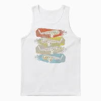 Saxophone Retro Vintage Unisex Tank Top - White – 1