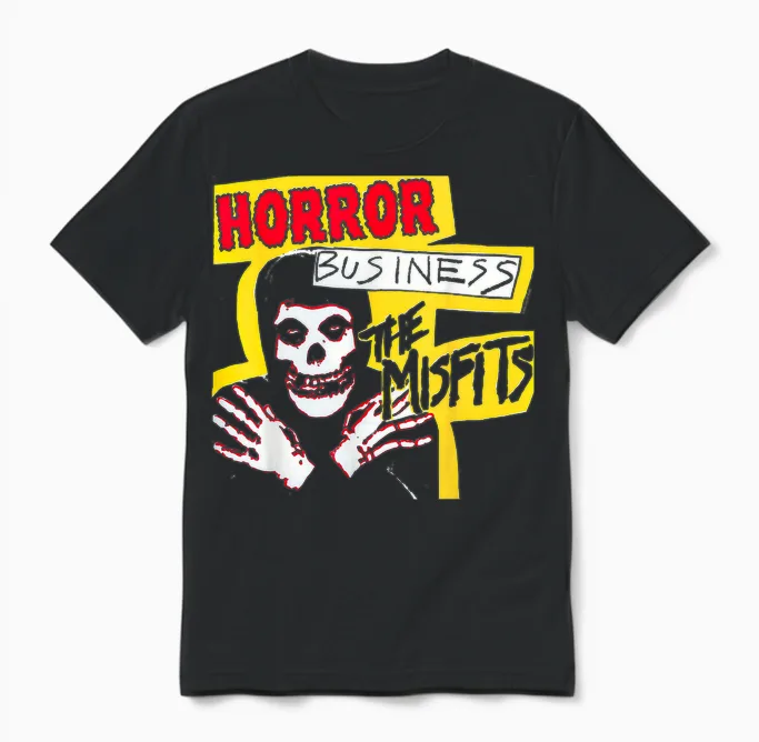 Misfits Horror Business T-Shirt, Black Unisex T-Shirt in Black