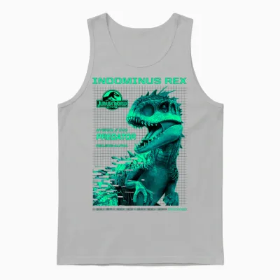 Jurassic World Indominus Rex Hybrid Predator T-Shirt Small Unisex Tank Top - Ash
