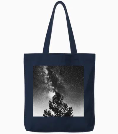 The Celestial Burning Bush Tote Bags - Navy
