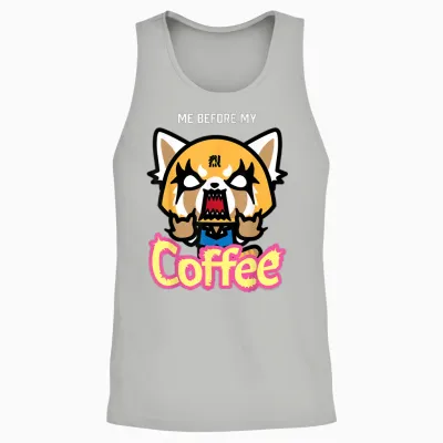 Aggretsuko I Need My Coffee Rage Unisex Tank Top - Ash