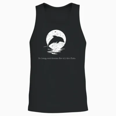So Lang Und Vielen Dank Für Alle Fische – Vintage Distressed Unisex Tank Top - Black