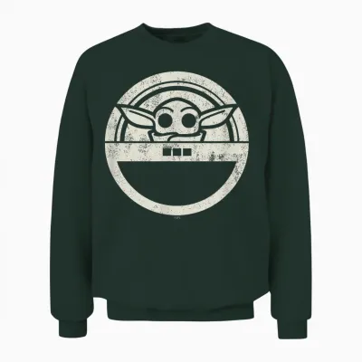 Star Wars the Mandalorian Grogu Floating Pod Unisex Sweatshirt - Forest