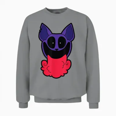 Poppy Playtime Catnap Weht Roten Rauch Unisex Sweatshirt - Sport Grey