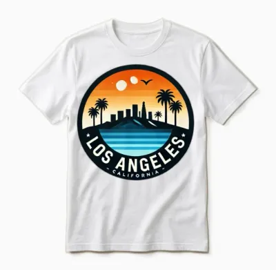 Los Angeles Retro Unisex T-Shirt - White
