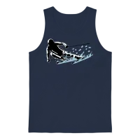Skiing, Skier and Snow Unisex Tank Top - Navy – 1