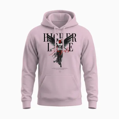 Back Print Angel Y2k Streetwear Aesthetic Damen Herren Engel Unisex Hoodie - Light Pink